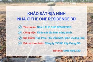 Khảo sát địa hình nhà ở THE ONE RESIDENCE Bình Dương